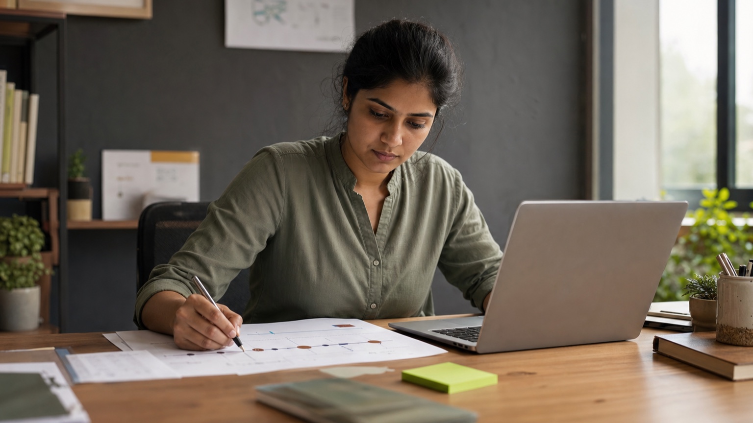 A customer-operations specialist reviews the few records needed for the next decision.
