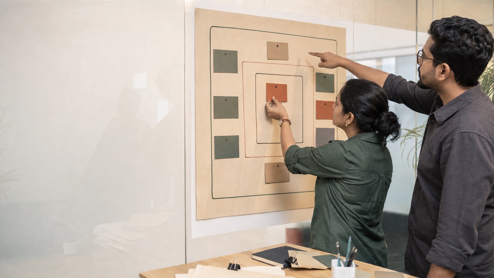 An administrator and operations lead map nested workspace, team, and assignment boundaries together.